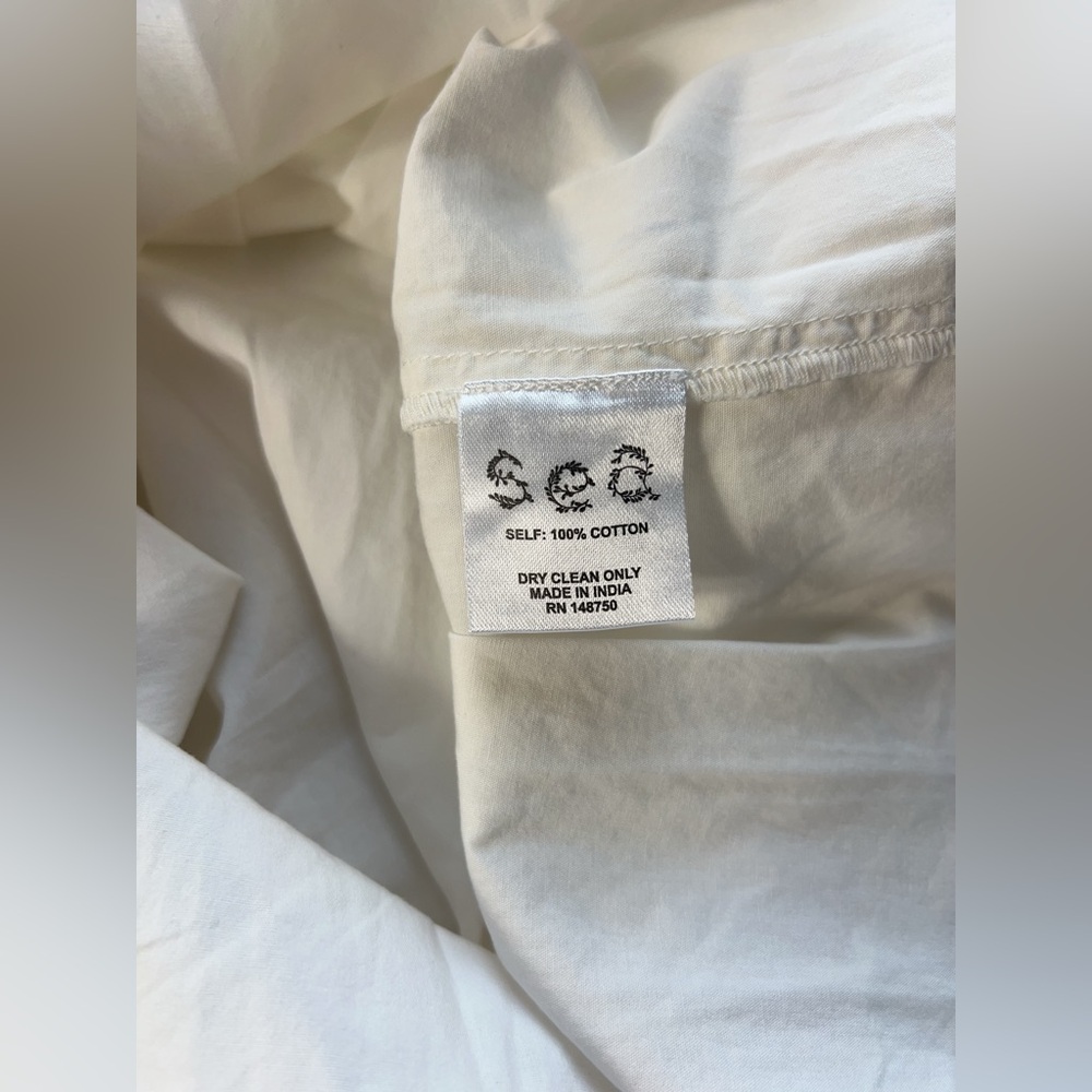 NWT Sea Casey Hand Smocked Long Sleeve Zip Front Dress In Eggshell - Picture 9 of 9